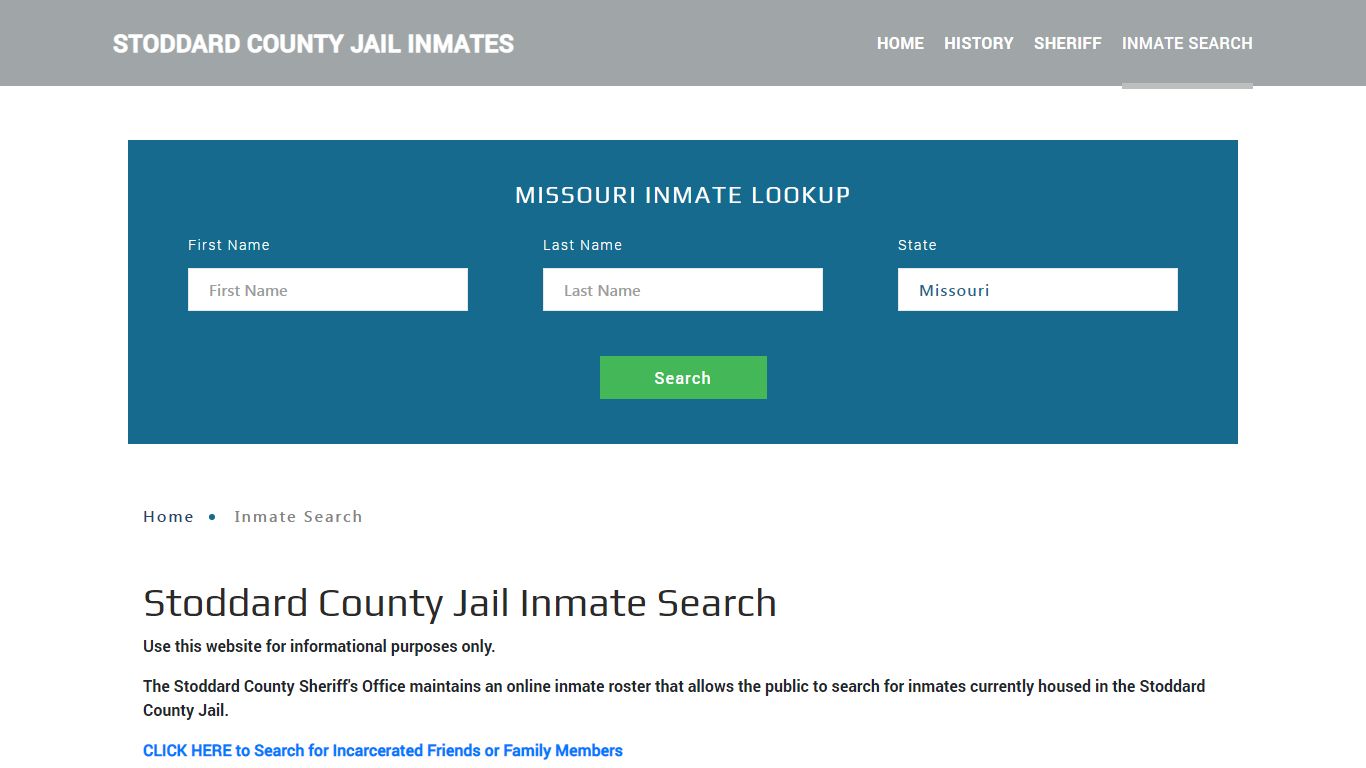 Stoddard County, MO Detainee Lookup