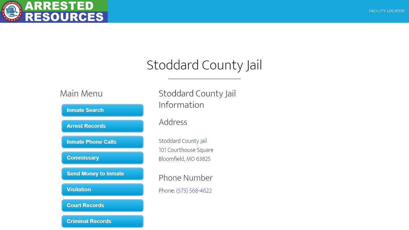 Stoddard County Jail - Inmate Search - Bloomfield, MO